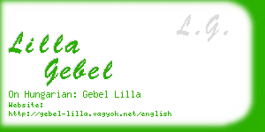 lilla gebel business card